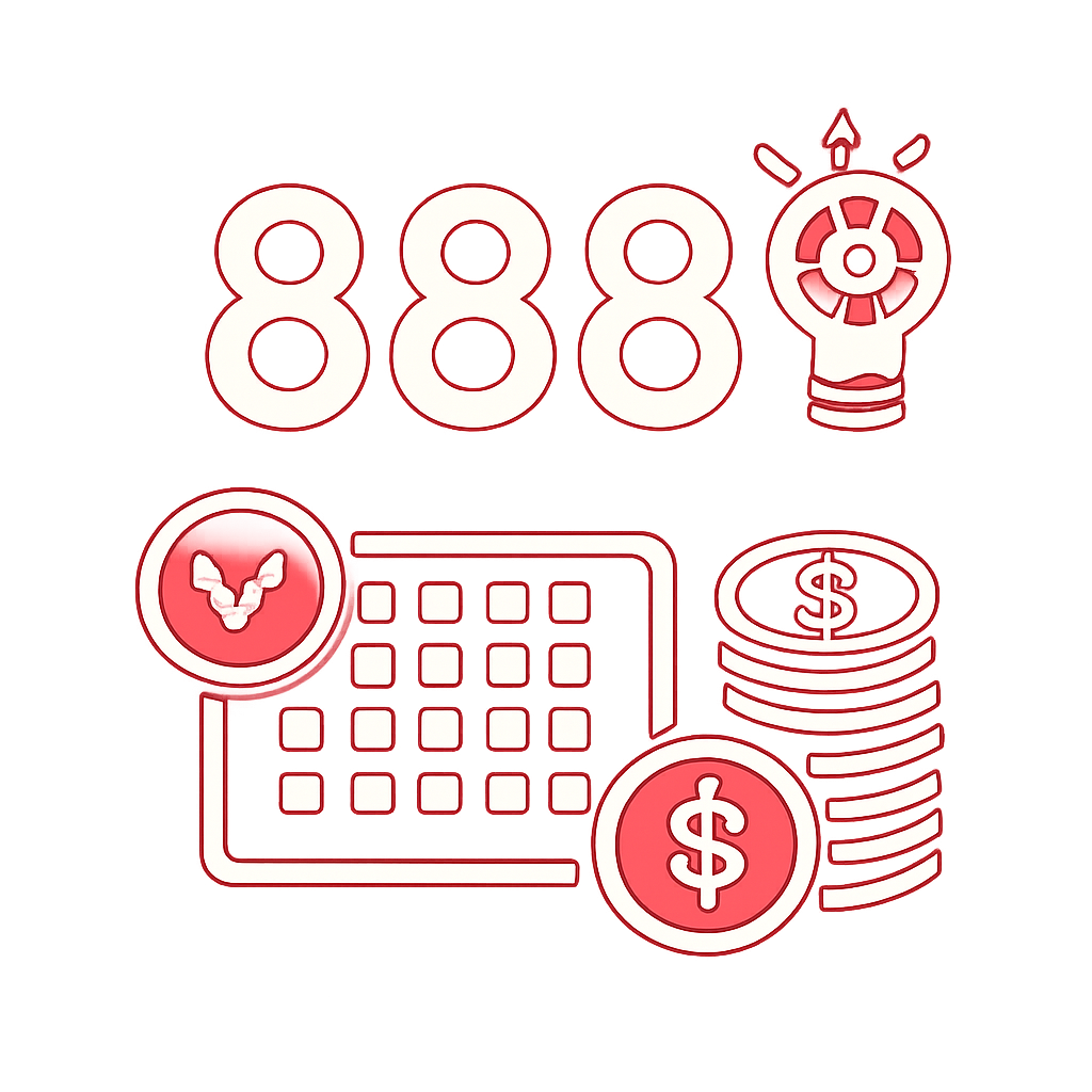 Diagram illustrating the 888 Lottery Bonus Structure Overview.