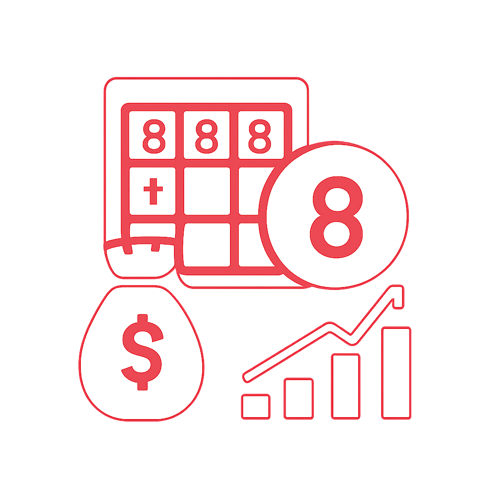 Icon representing the 888 Lottery Bonus Structure Overview.