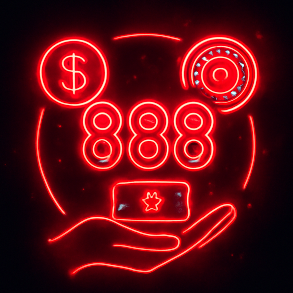 A badge concept for 888 Lottery login help.