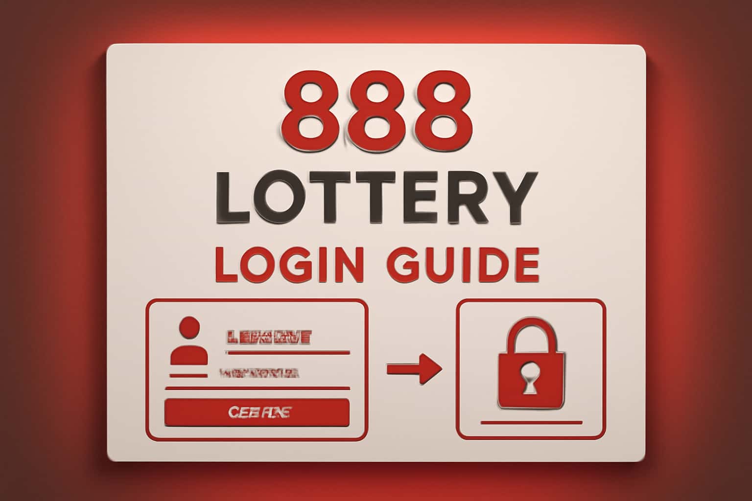 Visual representation of 888 Lottery Login Guide with professional elements.