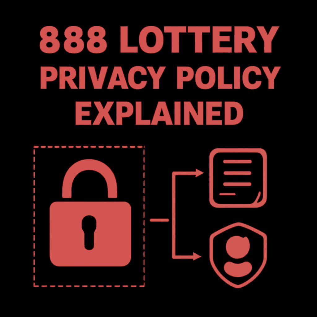 Illustration explaining key aspects of the 888 Lottery Privacy Policy.