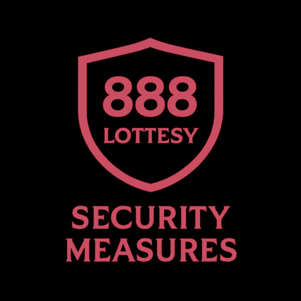 A badge illustrating security measures for 888 Lottery.