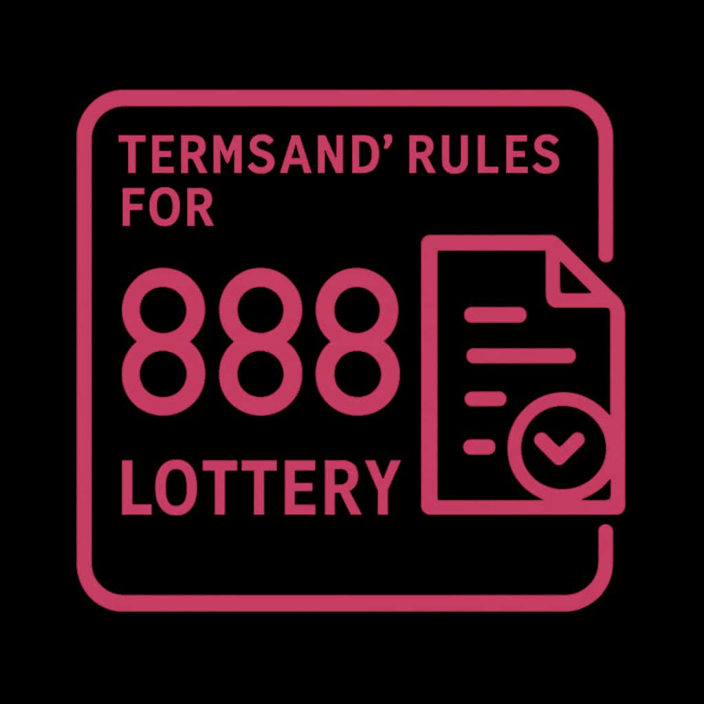 An icon representing the Terms and Rules for 888 Lottery.