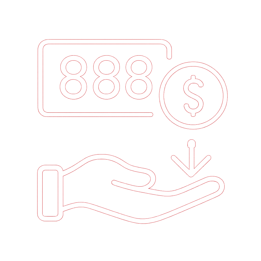 A badge symbolizing 888 Lottery fraud prevention.