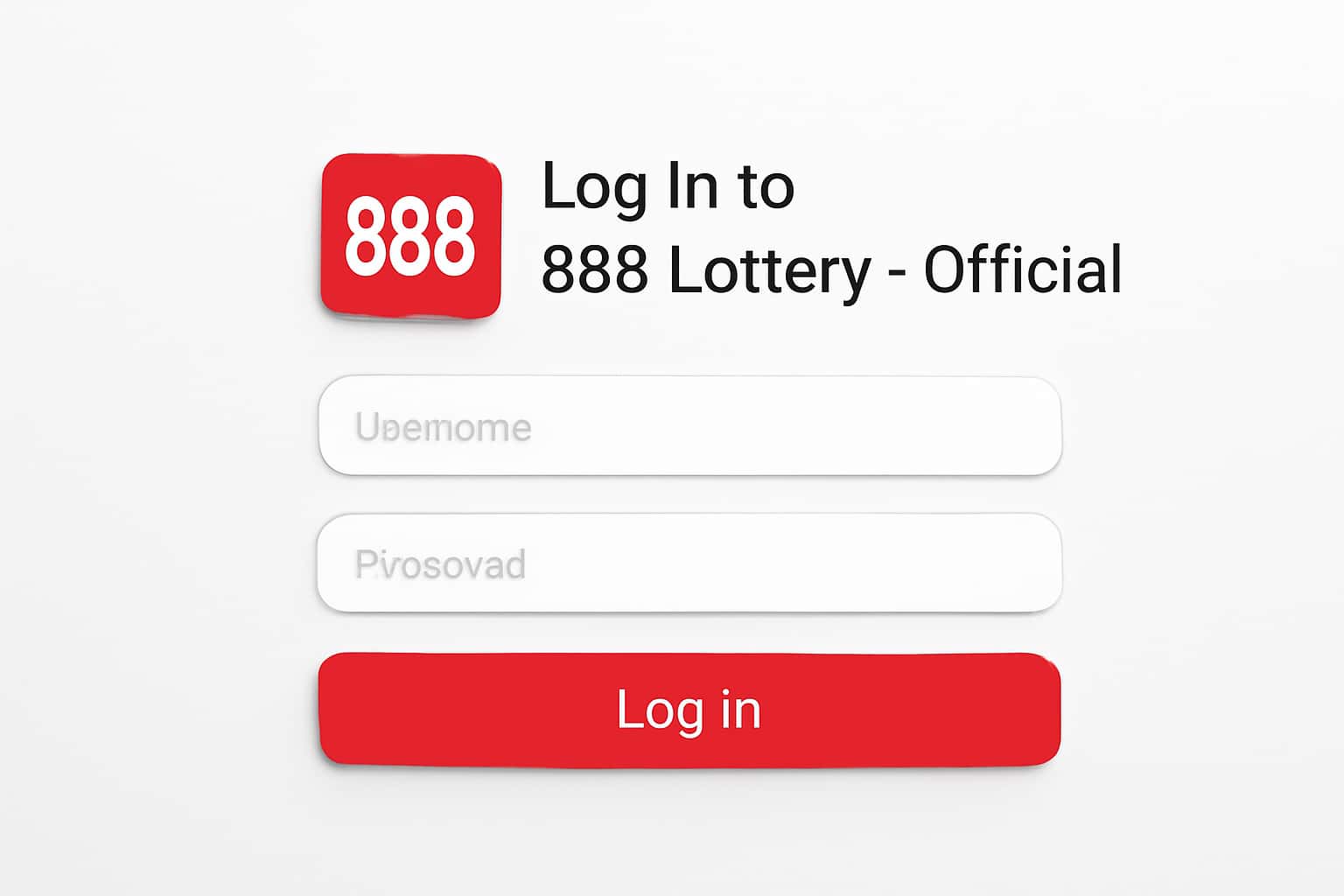 Log In to 888 Lottery - Official Interface
