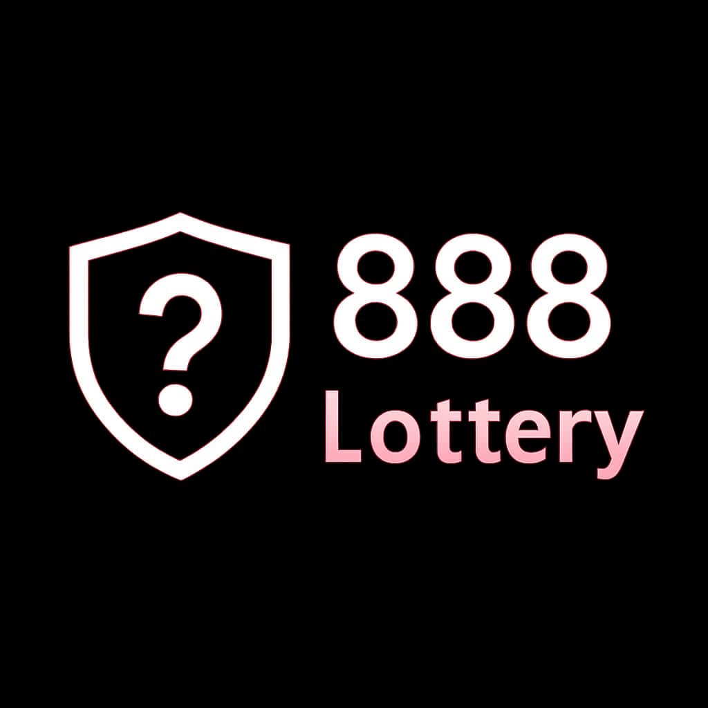 A badge illustrating the security of 888 Lottery.