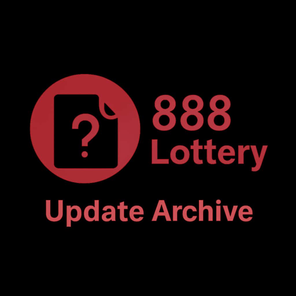 A badge representing the 888 Lottery Update Archive.